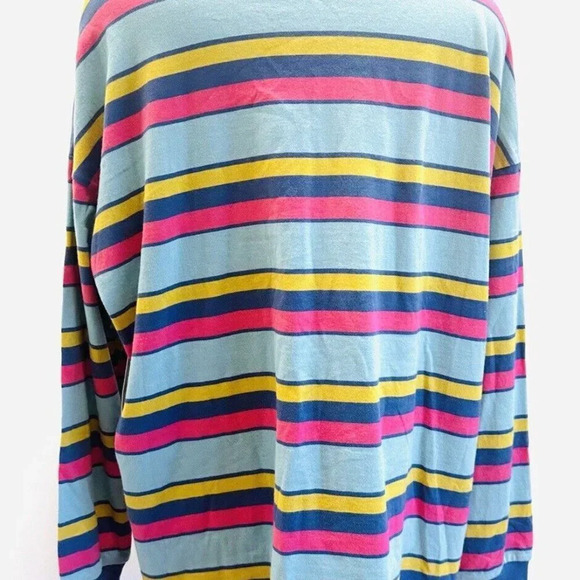 NWT SO Juniors Long Sleeve Pullover Round Neck Striped Mulit-Colored Shirt Sz XL - Picture 6 of 12